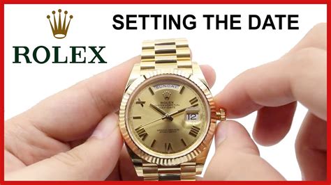 how to set time on a rolex watch|setting date on Rolex.